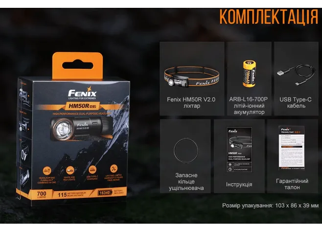 Ліхтар налобний Fenix HM50R V2.0 Фото 3